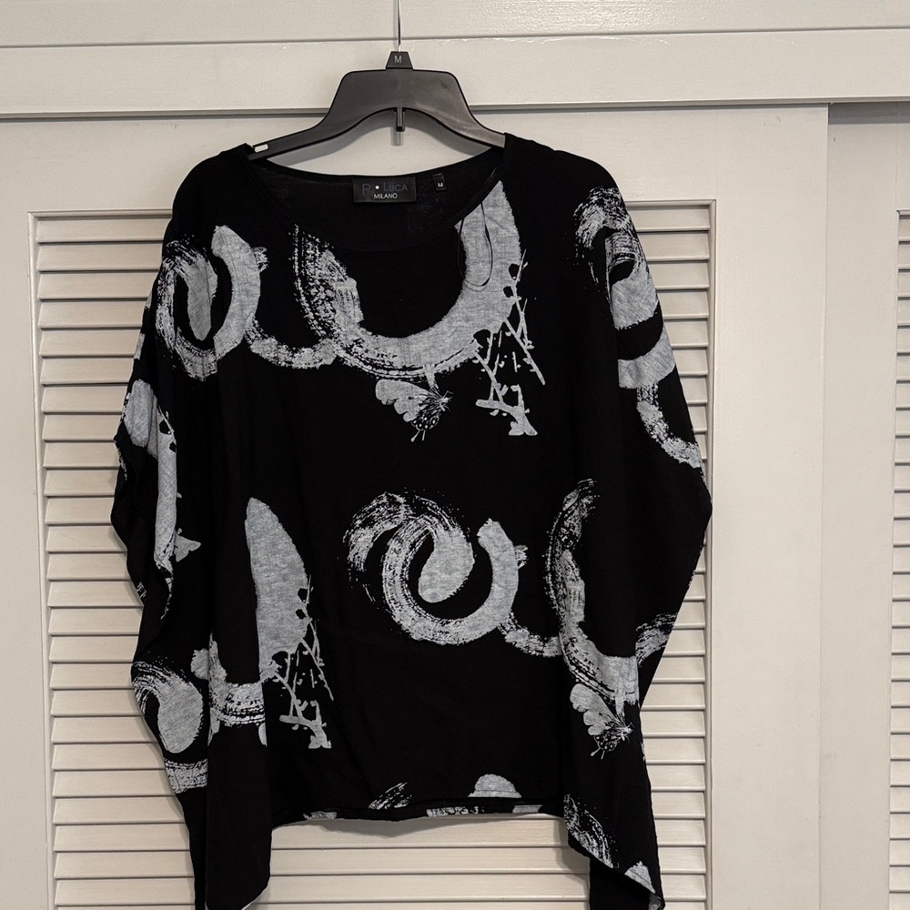 Elegant Black and Gray Women's Blouse